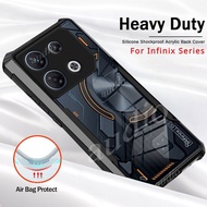 For Infinix GT 20 10 Pro 20Pro GT20 Pro GT20Pro 5G 2024 Anti Drop Transparent Armor Acrylic Shockproof Camera Lens Protect Cover For Infinix Note 40 Note40 Pro Plus Pro+ Zero 30 Zero30 4G 5G Soft TPU Phone Case
