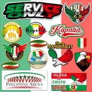 INC Stickers SERVICE ONLY - IGLESIA NI CRISTO KAPATID Vinyl Decal for Car, Motorcycle, Laptop (Malag