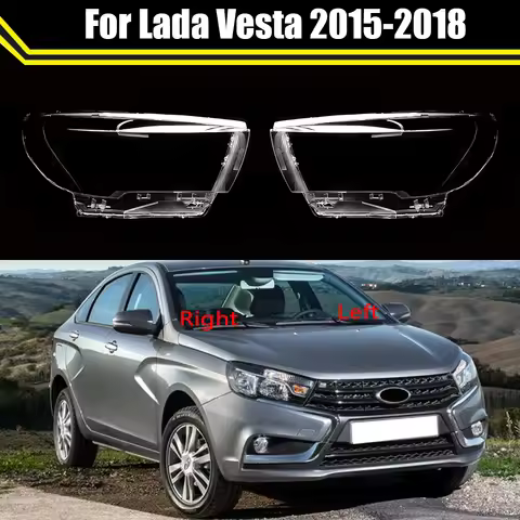 For Lada Vesta 2015-2018 Car Headlight Cover Lens Clear Shell Front Headlamp Transparent Lampshade A