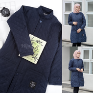 HJ-BLV INDIGO BLUE HIJACKET® BELVA JAKET WANITA PANJANG MUSLIMAH HIJABER WARNA NAVY/JAKET HIJABER MU