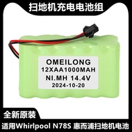 Suitable for Whirlpool Sweeping Robot Battery Pack N78S 14.4V 1,000mAh High Capacity Long Standby