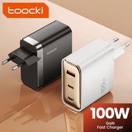 TOOCKI Travel Adaptor GaN Charger Three Port 67W PD QC GaN Charger 100 Watt