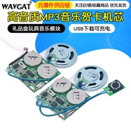 DIY Music Module/USB Download Greeting Card Movement, Christmas/Birthday MP3 Song Recording Board Gi
