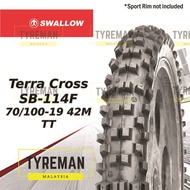 TAYAR MOTOSIKAL Swallow Terra Cross SB-114 70/100-19 TT Tyre (KLX OFF-ROAD CUB CROSS, DIRT SCRAMBLER BIKE) (2021)