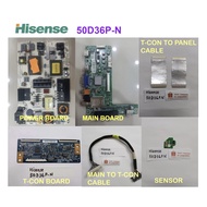 HISENSE LED TV 50D36P-N 50D36PN Power Board RSAG7.820.5687/ROH Main Board RSAG7.820.5511/ROH T-Con Cable Sensor