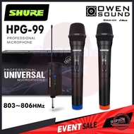 SHURE ไมค์ shure hpg-99 microphone  800MHZ ไมโครโฟน  ไมโครโฟนไร้สาย ไมค์โครโฟน ไมค์ลอย ครอบครัวร้องเ