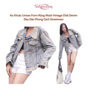 Jacket Jean Unisex Men and Women Guz Loose Form Wash Vintage Thick Denim Streetwear Style M47