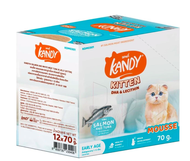 [ยกโหล 48 ซอง] Kandy อาหารเปียกแมว แคนดี้ 70g ไม่ใส่เกลือ ผลิตจากปลาเนื้อขาว