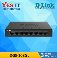 D-Link DGS-108GL 8 Port Gigabit Metal Unmanaged Desktop Switch