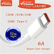 Super Fast 6A Turbo Fast Charging Data Cable Type-C USB For Xiaomi Mi 11 10T Pro Poco X3 NFC