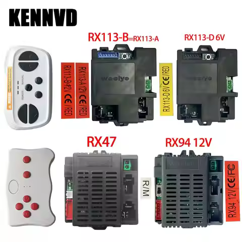 12V Weelye FCC RX47 RX94 RX113 Children Electric Ride on Car Vehicle Remote Control Receiver Control