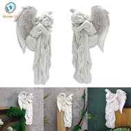 [Dovewill] Angel Door Frame Decor Garden Statuary Corner Angel for Porch Yard Shelf