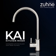 ZUHNE Kai Lead-Free Solid Stainless Steel Kitchen Tap (Hot-Cold Mixer Faucet for Kitchen Sink Basin)