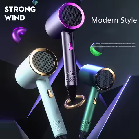 Home portable high power blue hair dryer 1200W professional hair dryer Strong wind salon negative io