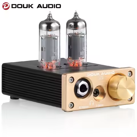 Douk Audio U10 HiFi Valve Tube Preamp Stereo AUX Desktop Audio Preamp 6.35mm/3.5mm Headphone Amplifi