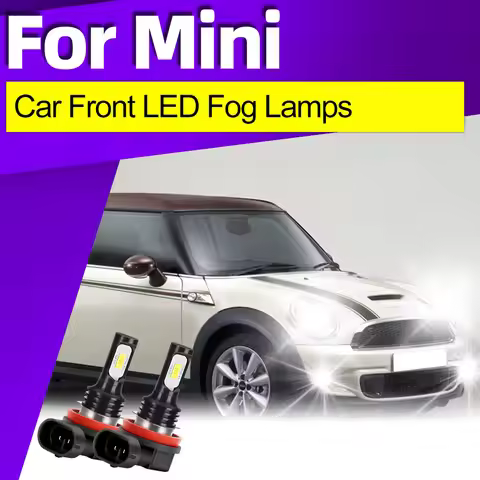 2PCS LED Fog Lights H8 H11 Foglamp Bulbs For Mini R50 R53 F55 F56 R56 Clubman F54 R55 Roadster R59 C