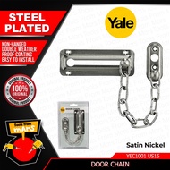 YALE Essential Series Door Chain Lock YEC1001 US15 Satin Nickel Finish / AUTHENTIC