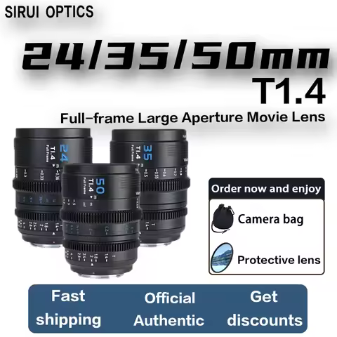 SIRUI VP-1 24mm 35mm 50mm Full-Frame Camera Lens T1.4 Fast Aperture Manual Focus Lens For Sony E Can