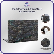 Math Formula MacBook Case 13 Pieces | Clear Black Case Macbook Air & Pro M1 M2 M3 M4 | Embossed Desi
