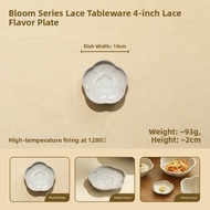 LOTUS BLUE | Blue Lotus Ceramic Set of Plates