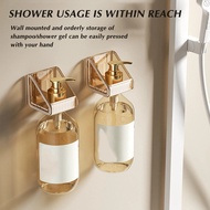 MOMO LIFE Wall-Mounted Shampoo Holder Waterproof Oil-proof Gel Bottle Rack for Body Wash Shampoo Storage Rack Home Bathroom Storage Rack