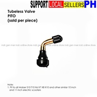 Tubeless Valve Bended Angled Pito for Electric Scooter Mober S10 T10 Speedway Dualtron Fiido DYU COD