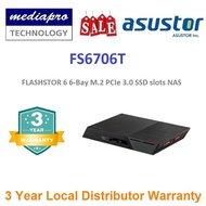 ASUSTOR FS6706T 6-Bay Flashstor 6 M.2 PCIe 3.0 SSD slots NAS with dual Superfast 2.5-Gigabit Etherne