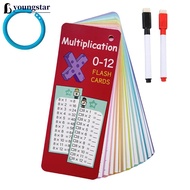 YOUNGSTAR 0-12 Times 14Pcs Table Cards Multiplication Charts Self Check Math Learning Tool Montessor