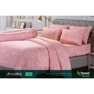 T859 JESSICA TENCEL Woven 500 Pieces Bedding Set 6-Foot Bed Sheet Blanket Simple And Elegant Touch L