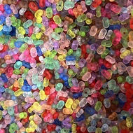透色磨砂3X6 花生珠 Transparent frosted 3X6 peanut beads