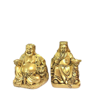 Tượng Ông Thần Tài Thổ Địa CTT8 13x 13 x 17cm Juno Sofa mạ vàng hoặc màu xanh