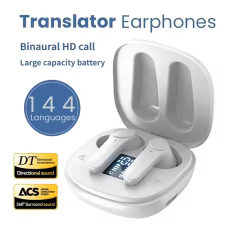 B11 Translation Headphones Smart Translate Earbuds Voice Translator 144 Languages Simultaneous Busin