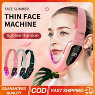V-shaped Facial Slimming Vibration Massager LED Photon Therapy Lifting Device Facial Heated Double C