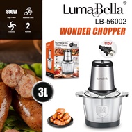LUMABELLA stainless steel meat grinder purees meat and baby food, capacity 800W 3L model LB56002