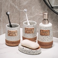 Bathroom Toiletry Set Mouthwash Cup Set Ceramic High-End Toothbrush Cup Tooth Cup High-End Toothbrus