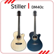 Stiller dm40c Acoustic Guitar Size 40 Inches Good Sound Low Touch Easy To Play Electric