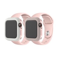 Wit's - Apple Watch 6/5/4/SE, 粉紅色及白色 2合1, 抗菌防摔手錶殼 (44mm)(此商品不含錶帶)