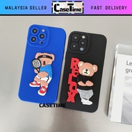 SAMSUNG A04s A34 4G 5G fon sarung beruang tennis pro camera protect bear matte silicon soft case 手机壳