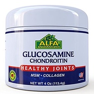 [USA]_Alfa Vitamins ALFA VITAMINS Glucosamine  Chondroitin 4 Oz Cream With MSM  Collagen  Natural Cr
