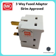 🔥Hot Product🔥 MK 692 WHI 13A 3 Way Fused Adaptor with Sirim Approved