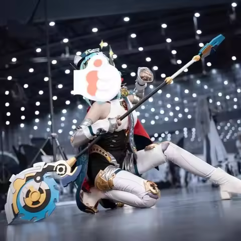 Genshin Impact Ineffa Staff Fractured Halo Cosplay Props Halloween Christmas Fancy Party Costumes Re