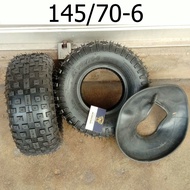 145/70-6 Mini Motor ATV Go Kart DIY Car Tyre Tubeless Tube