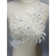 3D white Floral Embroidery Lace L018
