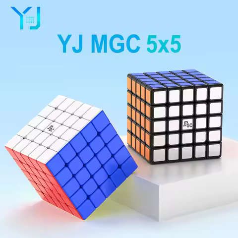 YJ MGC 5x5 M Magnetic Magic Speed Cube Stickerless Professional Fidget MGC 5 M Toys Cubo Magico Puzz