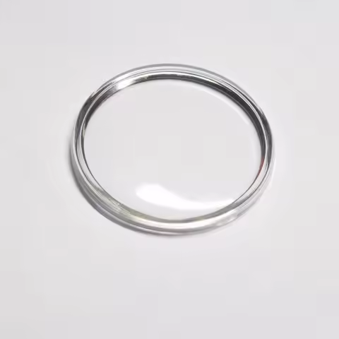 Plastic Lid Shape Watch Glass with Silver Ring 29.9mm-31.9mm Diameter