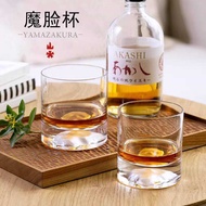 Niche Crystal Whiskey Glass Frosted Magic Face Cup Thick Feel Water Cup Creative Skull Face Cup