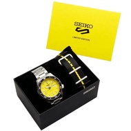 Authentic JDM Seiko 5 Sports SBSA193 On Time Move Yellow Dial Automatic Watch with Extra Nylon Band