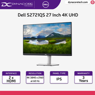 Dell S2721QS 27 Inch 4K UHD (3840 x 2160) IPS Ultra-Thin Bezel Monitor, AMD FreeSync (HDMI, DisplayPort), VESA Certified, Silver