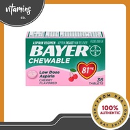 Bayer Aspirin Chewable Low Dose (36 Count) - Cherry Flavor 0Ba FDA