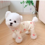 [COD] Four-Legged Dog Pajamas, Cartoon Printed Comfortable Dog Base Coat, Dog Bottoming Shirt Warm B